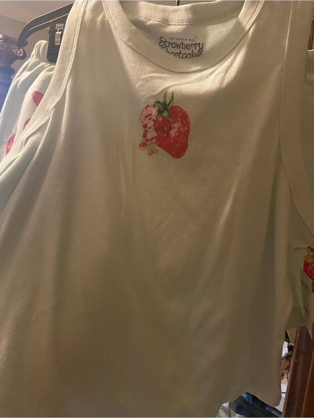 Hybrid Apparel  light gteen  mint color  Strawberry  shortcake, Graphic